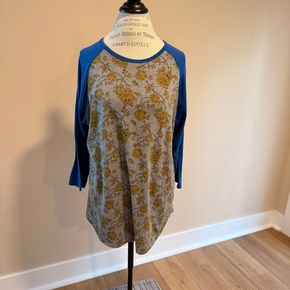 Lularoe Women's Kermit & Miss Piggy Baseball T-Shirt Size XL